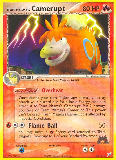 Team Magma's Camerupt — Team Magma vs Team Aqua #019 / 95