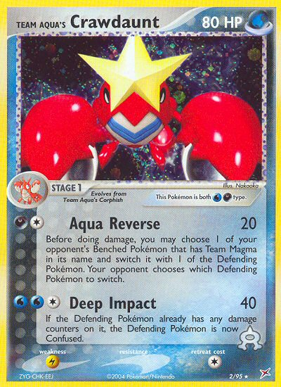 Team Aqua's Crawdaunt — Team Magma vs Team Aqua #002 / 95