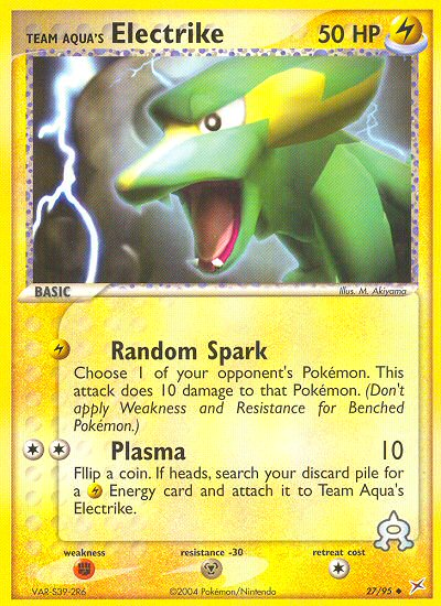 Team Aqua's Electrike — Team Magma vs Team Aqua #027 / 95
