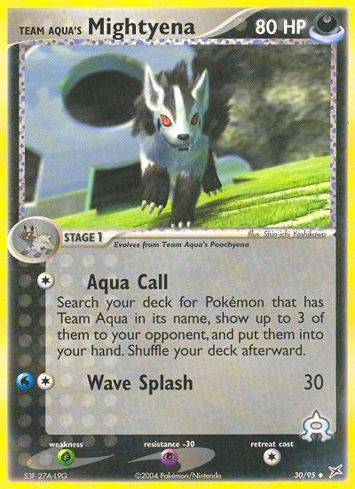 Team Aqua's Mightyena — Team Magma vs Team Aqua #030 / 95