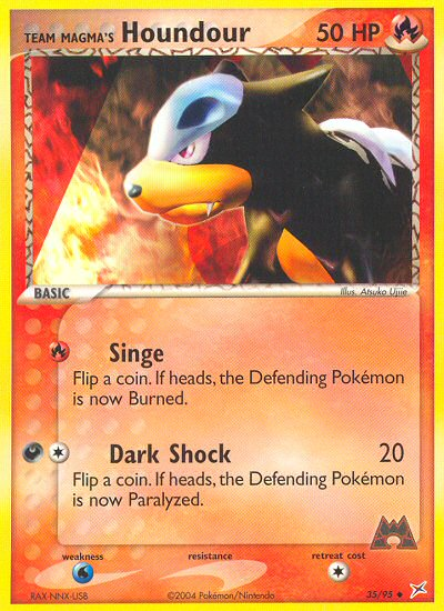 Team Magma's Houndour — Team Magma vs Team Aqua #035 / 95