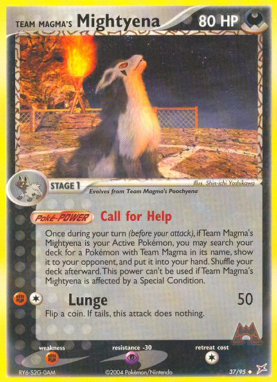 Team Magma's Mightyena — Team Magma vs Team Aqua #037 / 95