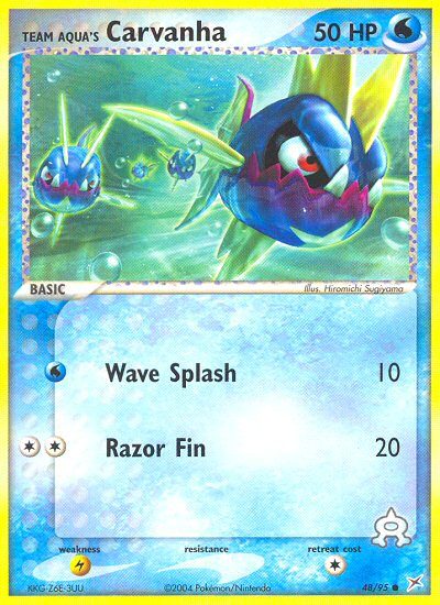 Team Aqua's Carvanha — Team Magma vs Team Aqua #048 / 95