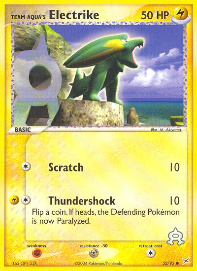 Team Aqua's Electrike — Team Magma vs Team Aqua #052 / 95