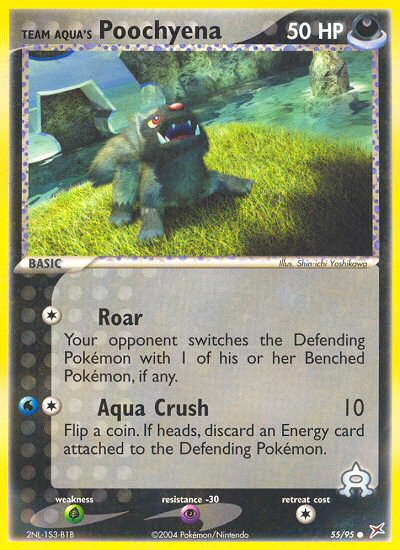 Team Aqua's Poochyena — Team Magma vs Team Aqua #055 / 95