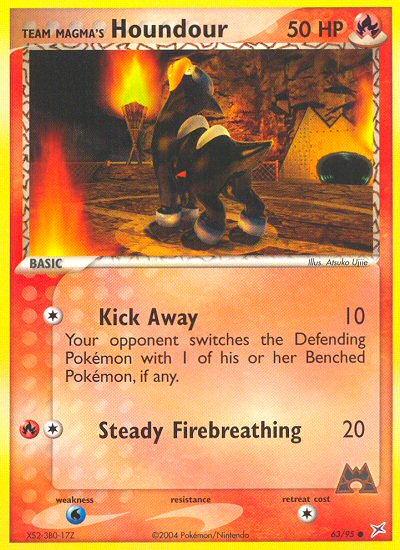 Team Magma's Houndour — Team Magma vs Team Aqua #063 / 95