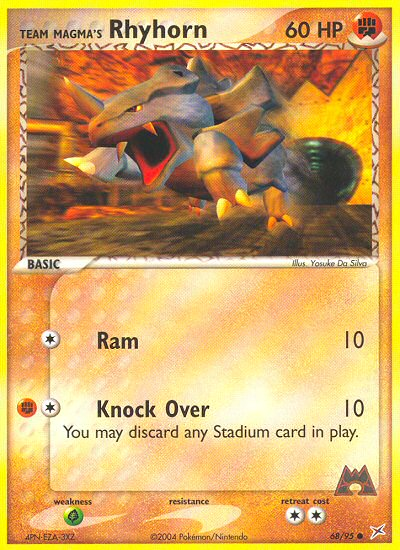 Team Magma's Rhyhorn — Team Magma vs Team Aqua #068 / 95