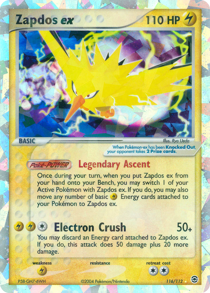 Zapdos ex — FireRed & LeafGreen #116 / 112