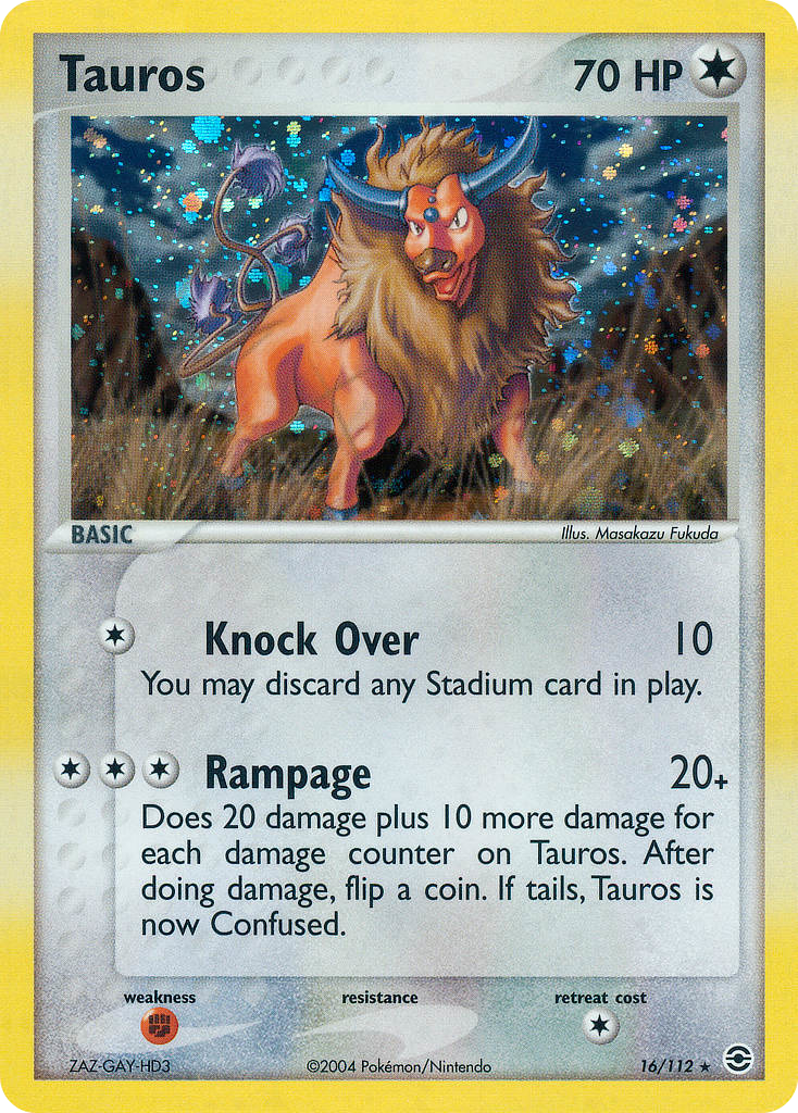 Tauros — FireRed & LeafGreen #016 / 112