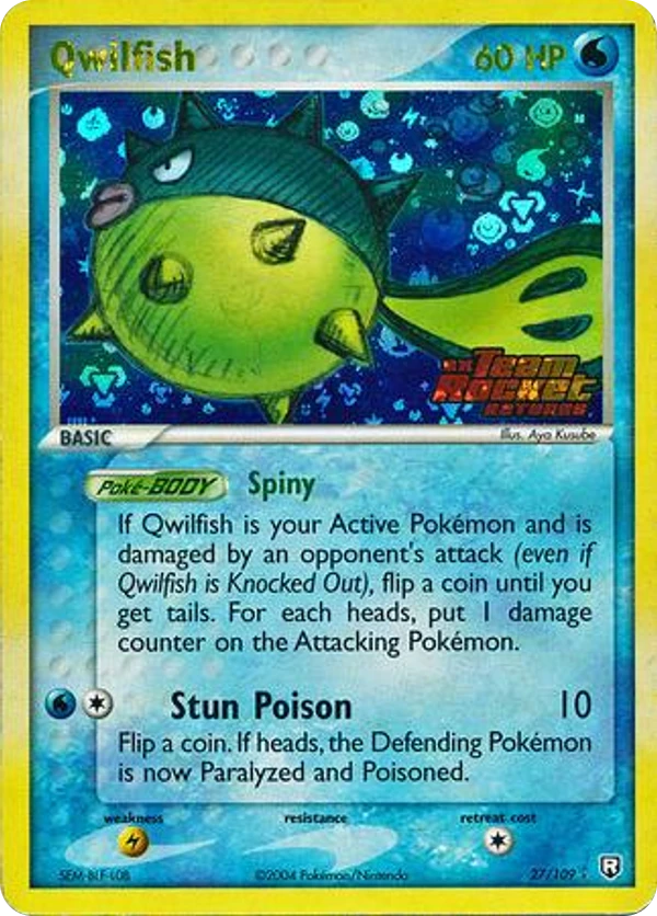 Qwilfish — Team Rocket Returns #027 / 109