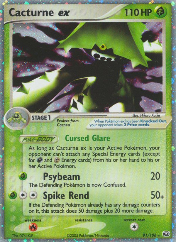 Cacturne ex — Emerald #091 / 106