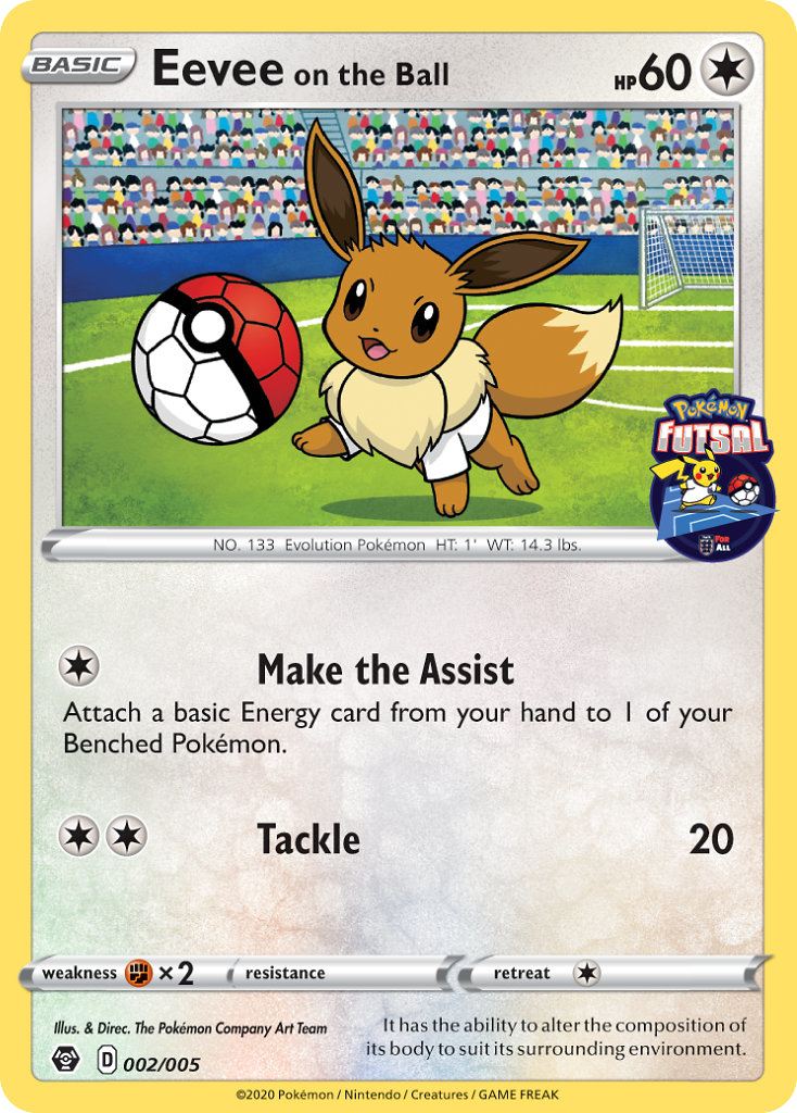 Eevee on the Ball — Pokémon Futsal Collection #002 / 5