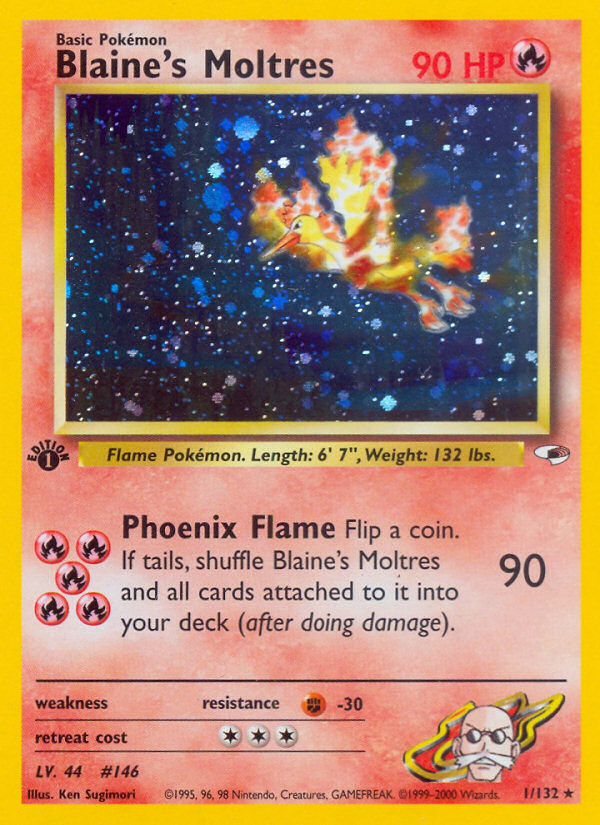 Blaine's Moltres — Gym Heroes #001 / 132