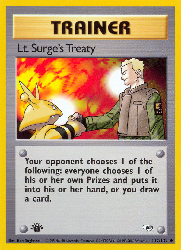 Lt. Surge's Treaty — Gym Heroes #112 / 132