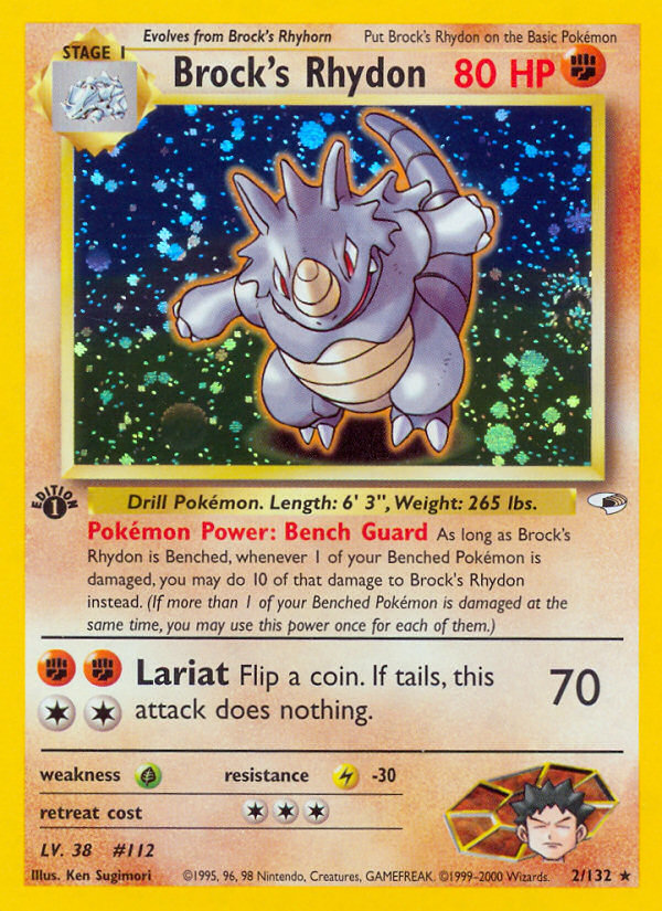 Brock's Rhydon — Gym Heroes #002 / 132
