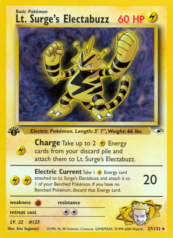 Lt. Surge's Electabuzz — Gym Heroes #027 / 132