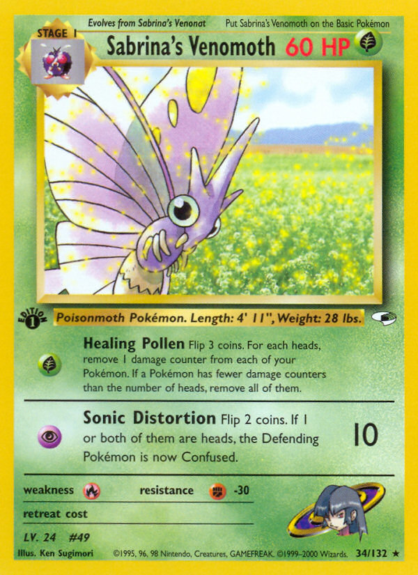 Sabrina's Venomoth — Gym Heroes #034 / 132