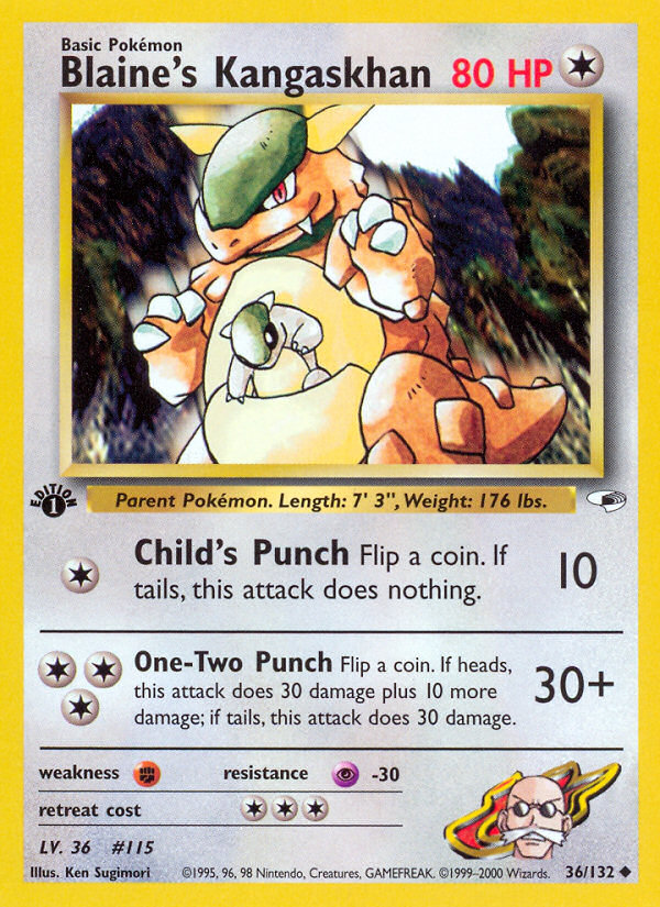 Blaine's Kangaskhan — Gym Heroes #036 / 132
