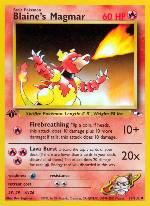 Blaine's Magmar — Gym Heroes #037 / 132