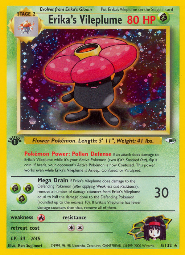 Erika's Vileplume — Gym Heroes #005 / 132