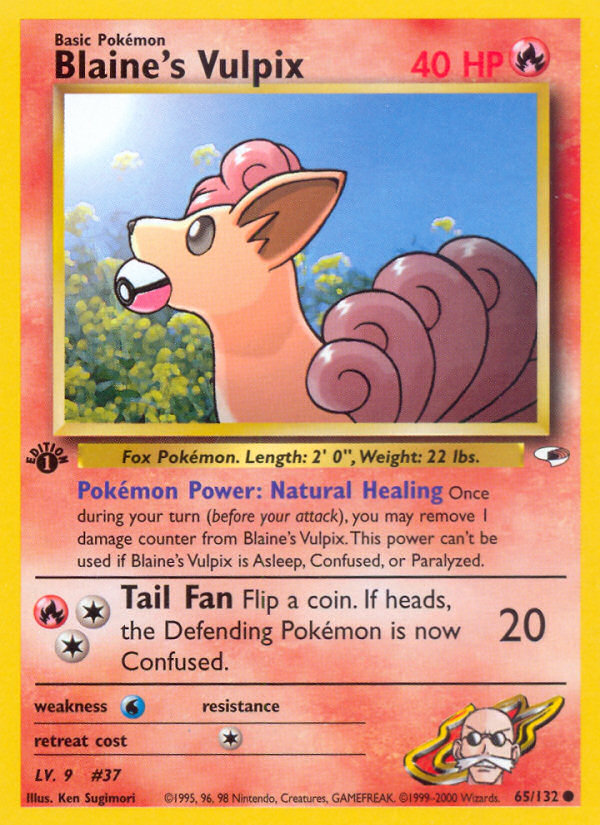 Blaine's Vulpix — Gym Heroes #065 / 132