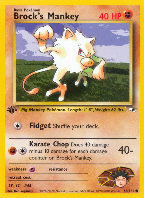 Brock's Mankey — Gym Heroes #068 / 132