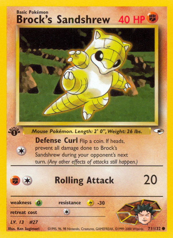 Brock's Sandshrew — Gym Heroes #071 / 132