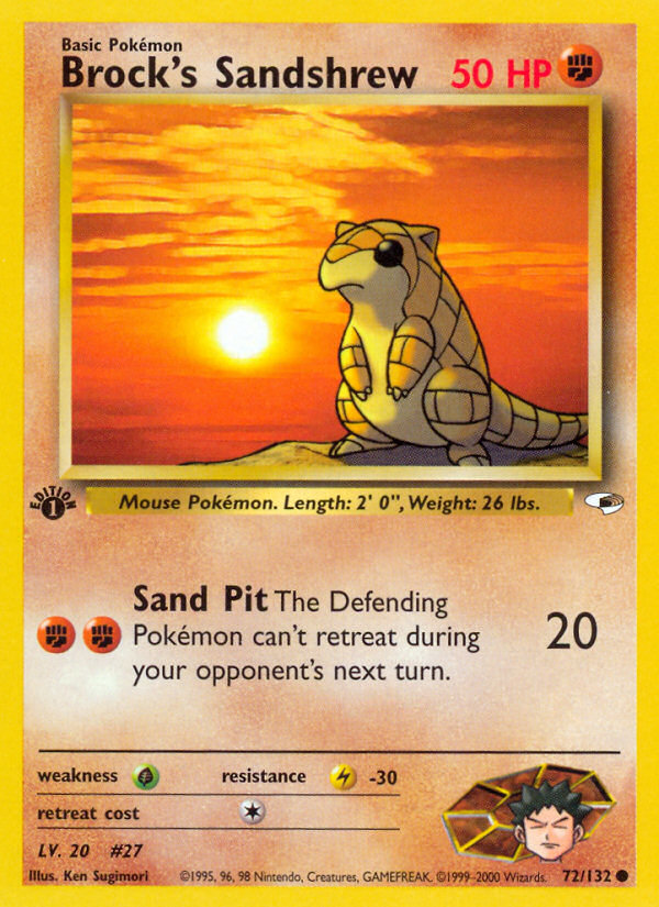 Brock's Sandshrew — Gym Heroes #072 / 132