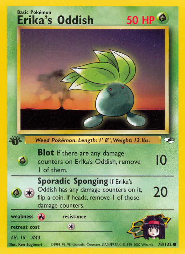 Erika's Oddish — Gym Heroes #078 / 132