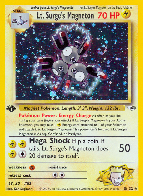 Lt. Surge's Magneton — Gym Heroes #008 / 132