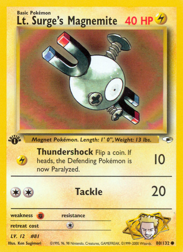 Lt. Surge's Magnemite — Gym Heroes #080 / 132