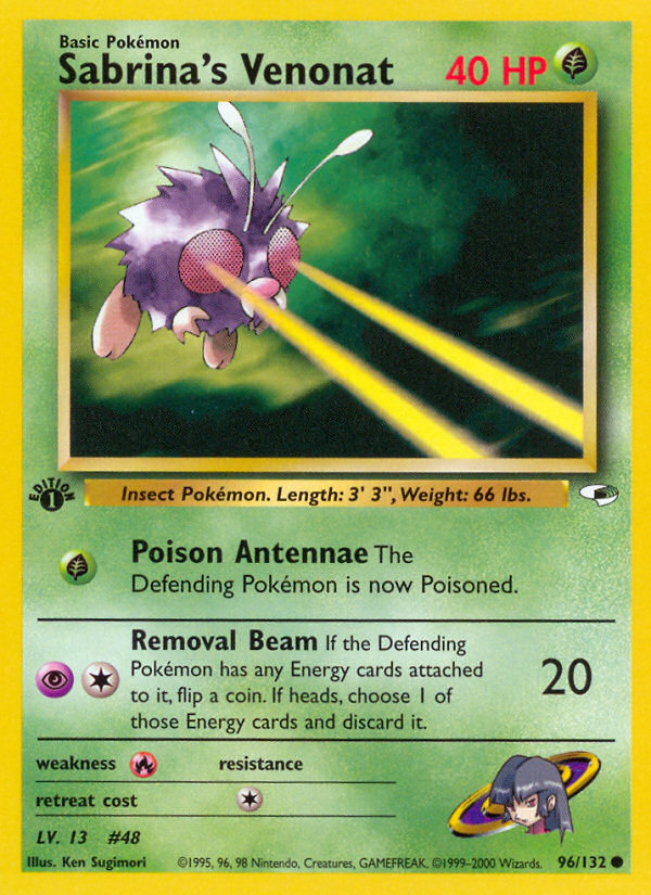Sabrina's Venonat — Gym Heroes #096 / 132