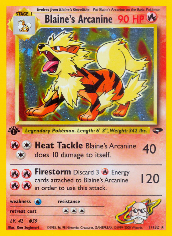 Blaine's Arcanine — Gym Challenge #001 / 132