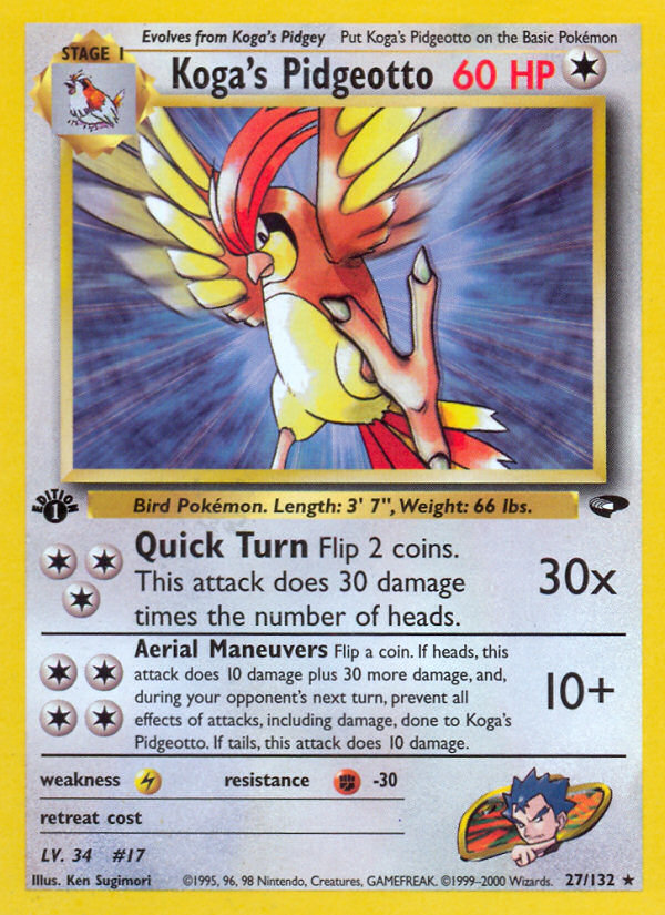 Koga's Pidgeotto — Gym Challenge #027 / 132