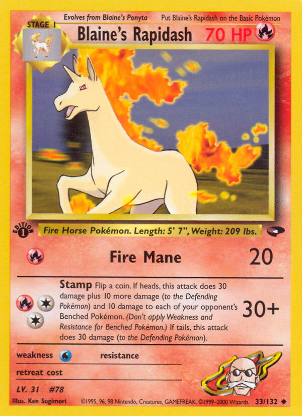 Blaine's Rapidash — Gym Challenge #033 / 132