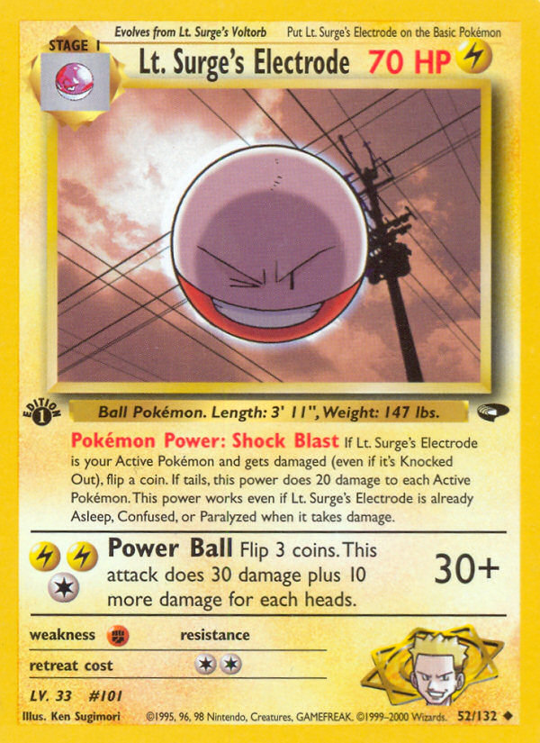 Lt. Surge's Electrode — Gym Challenge #052 / 132