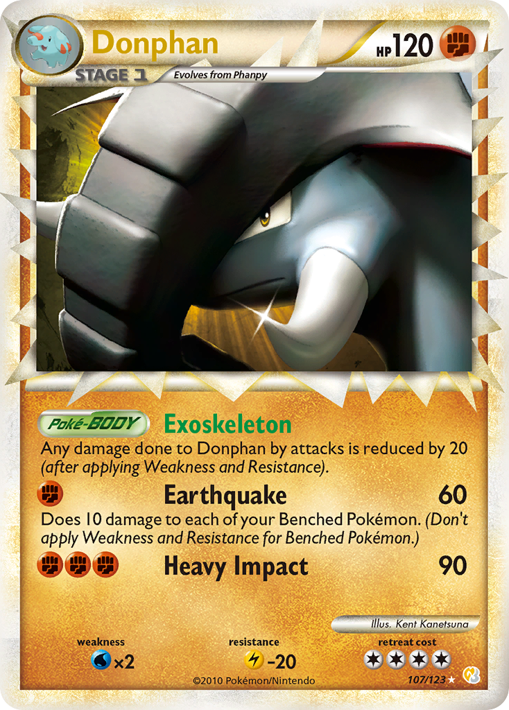 Donphan — HeartGold & SoulSilver #107 / 123