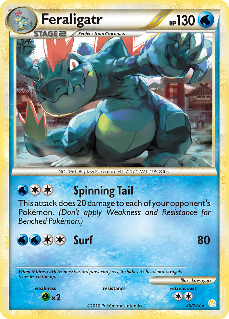 Feraligatr — HeartGold & SoulSilver #020 / 123