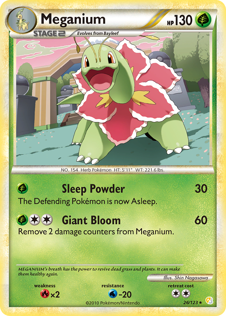 Meganium — HeartGold & SoulSilver #026 / 123