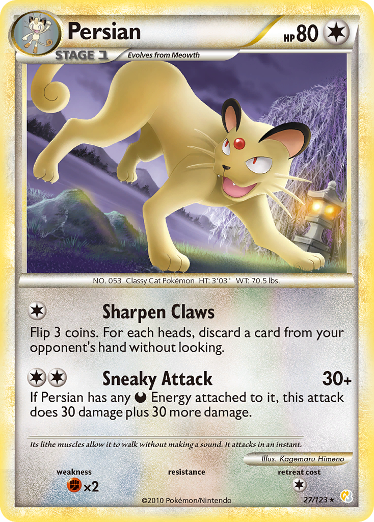 Persian — HeartGold & SoulSilver #027 / 123
