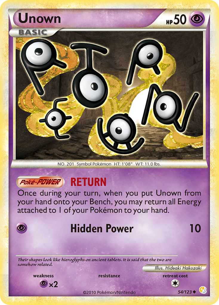 Unown — HeartGold & SoulSilver #054 / 123