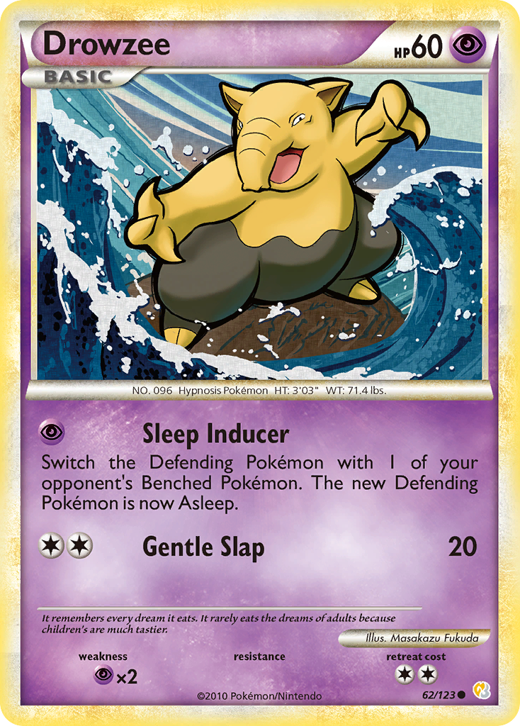 Drowzee — HeartGold & SoulSilver #062 / 123