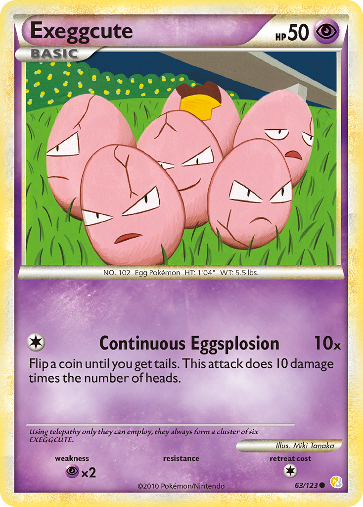 Exeggcute — HeartGold & SoulSilver #063 / 123