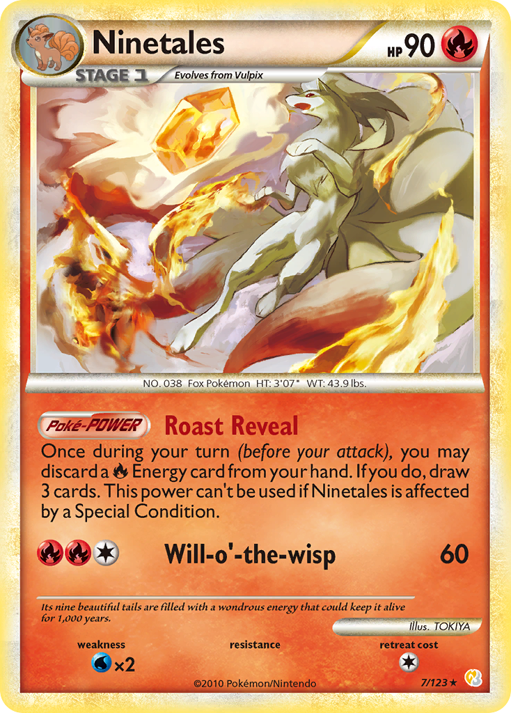 Ninetales — HeartGold & SoulSilver #007 / 123