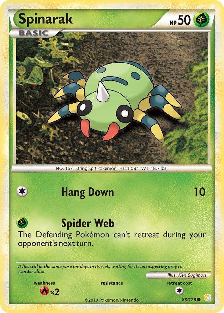 Spinarak — HeartGold & SoulSilver #083 / 123