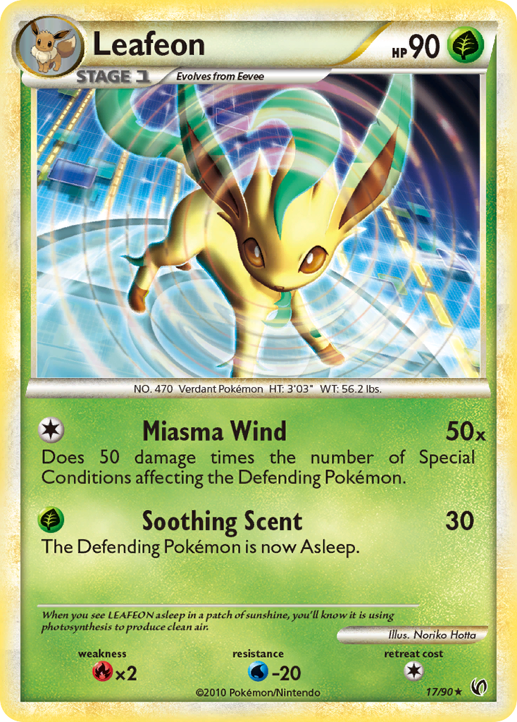 Leafeon — HS—Undaunted #017 / 90