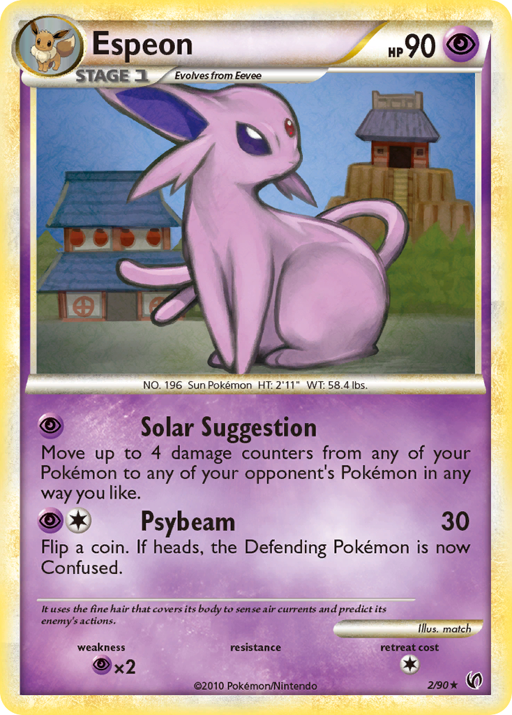 Espeon — HS—Undaunted #002 / 90