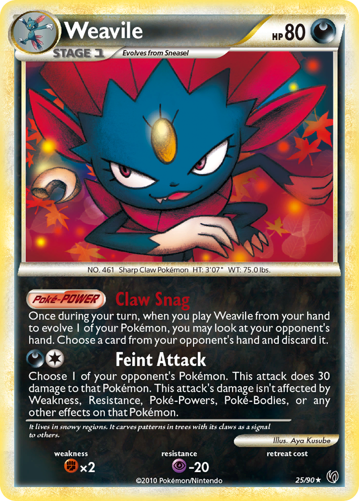 Weavile — HS—Undaunted #025 / 90
