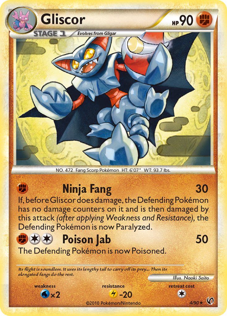 Gliscor — HS—Undaunted #004 / 90