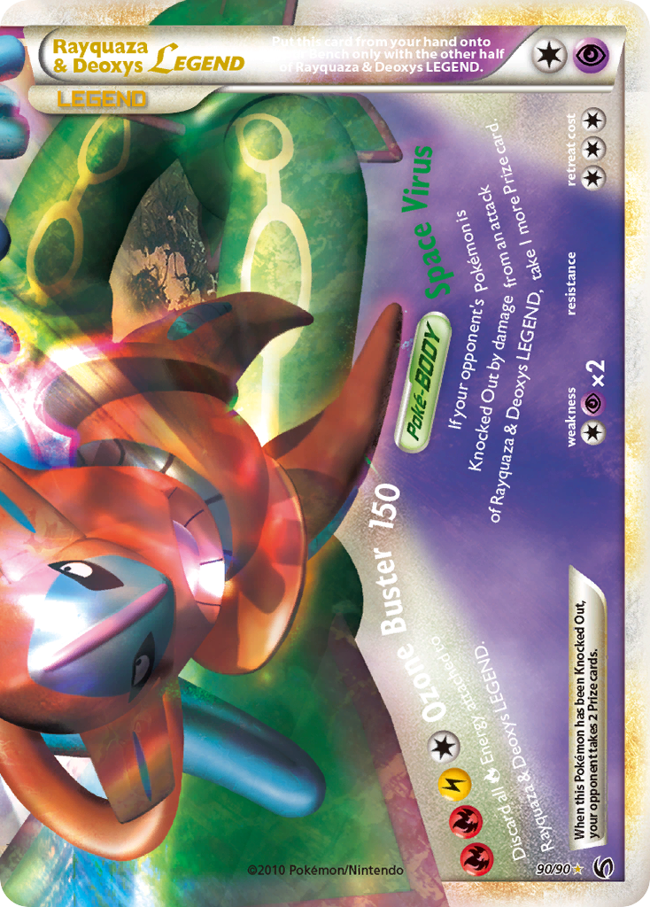 Rayquaza & Deoxys LEGEND — HS—Undaunted #090 / 90